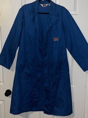 Ben Davis Button Front Shop Coat Postman Blue Size 36R